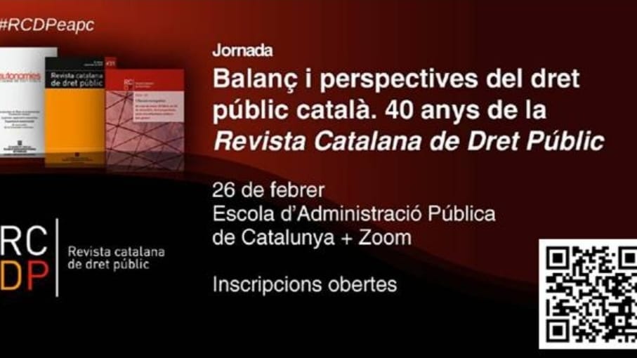 Cartell sobre la jornada de la Revista de Dret Públic